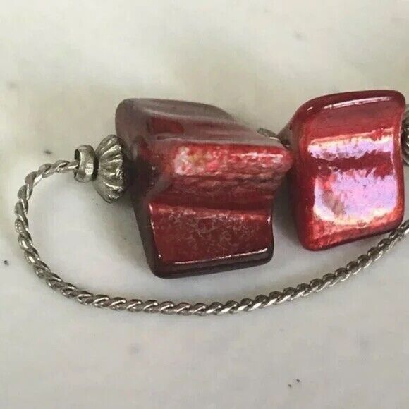 Silver Tone Beaded Rope Necklace 61” Long Chain Rhinestones Shell Beads Plastic - Picture 5 of 9